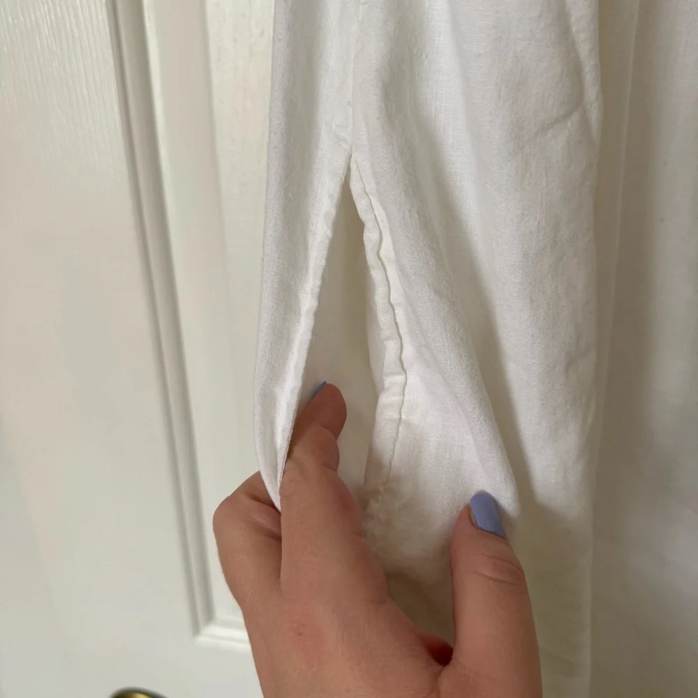 Aerie White Frayed Babydoll Dress - Picture 6 of 8